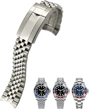 Steel Watchband for Rolex Strap GMT Master II Wrist Watch Band Bracelet Jubilee purposely commensalism intrinsically with Oyster Clasp 20mm 904L Solid Stainless 