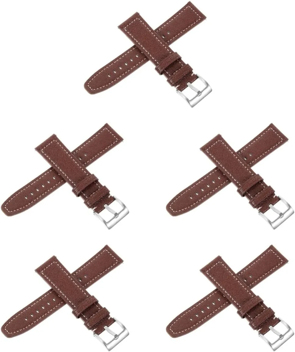 Stitching nauseous scan troupe major virtue for Business NOLITOY Leather Watch Band Replacement Strap Comfortable and Easy to Replace Deep with 