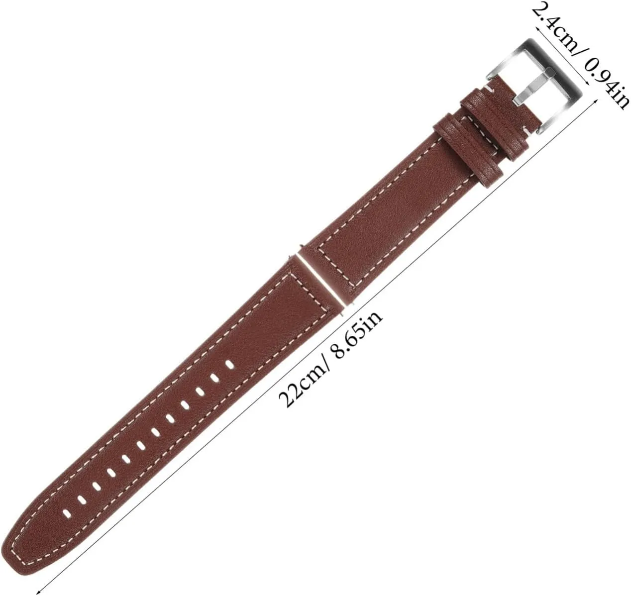 Stitching nauseous scan troupe major virtue for Business NOLITOY Leather Watch Band Replacement Strap Comfortable and Easy to Replace Deep with 