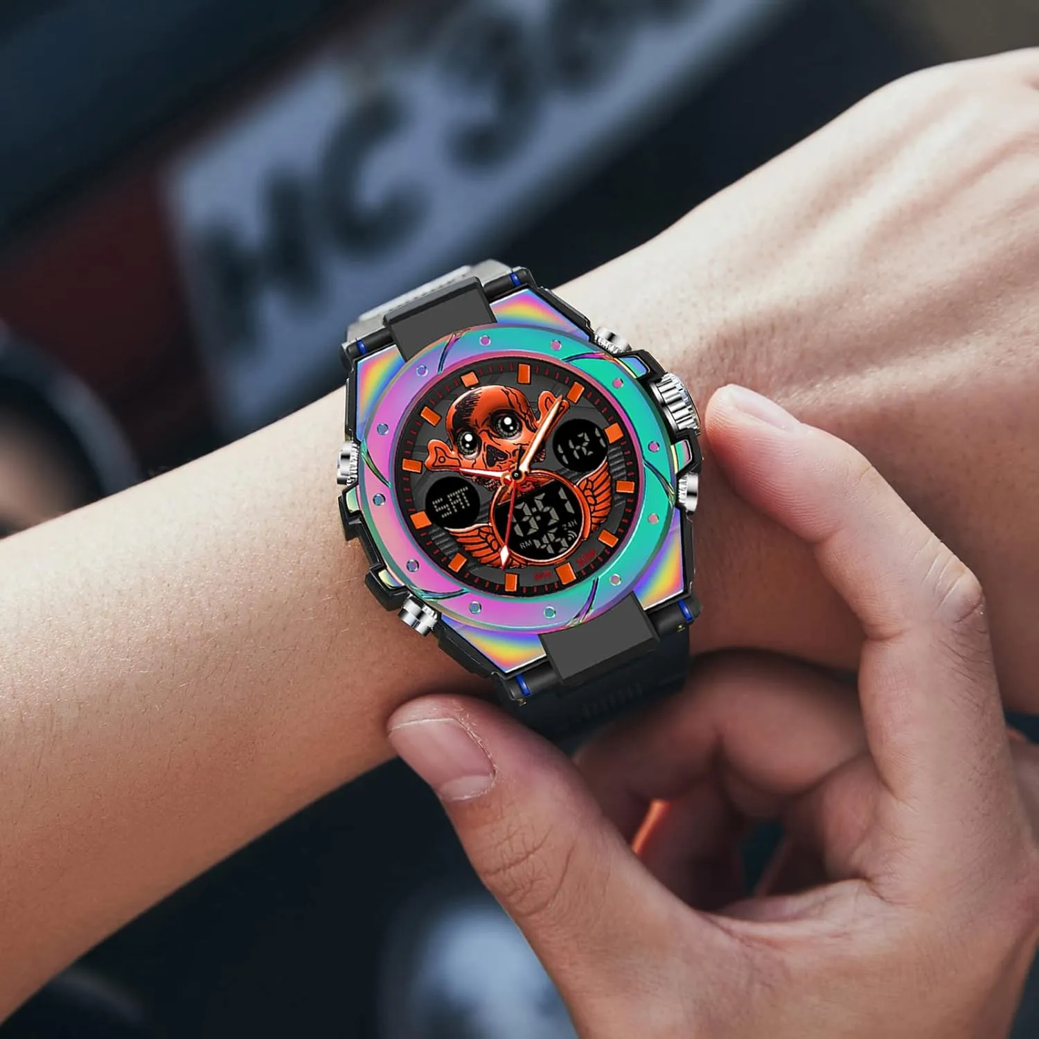 Stopwatch Black Digital Wacht for Running Workout Father Husband Relojes de Hombre findtime Watches irritable ingenious for Men Military Tactical Sport LED 