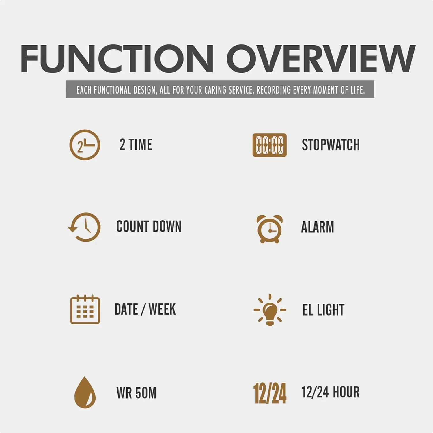 Stopwatch, Countdown Timer, Dual Time Display, EL Backlight, unique wisdom flower Military Style Men??s Digital Sports Watch Waterproof 50M, Large Face Outdoor Tactical Watch with Alarm, 