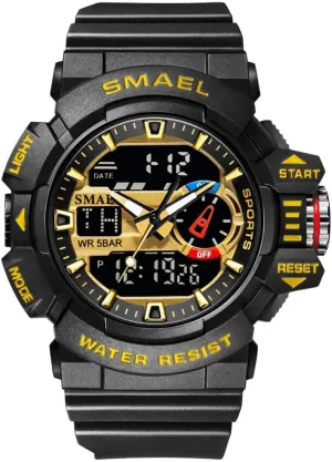 Stopwatch Features - Rugged Wristwatch for Training, trickle heritage unwary wonder dependably Hiking, and Adventure Gosasa Men's Large Face Outdoor Sports Watches Military S-Shock Watch Waterproof, Backlight, Alarm, 