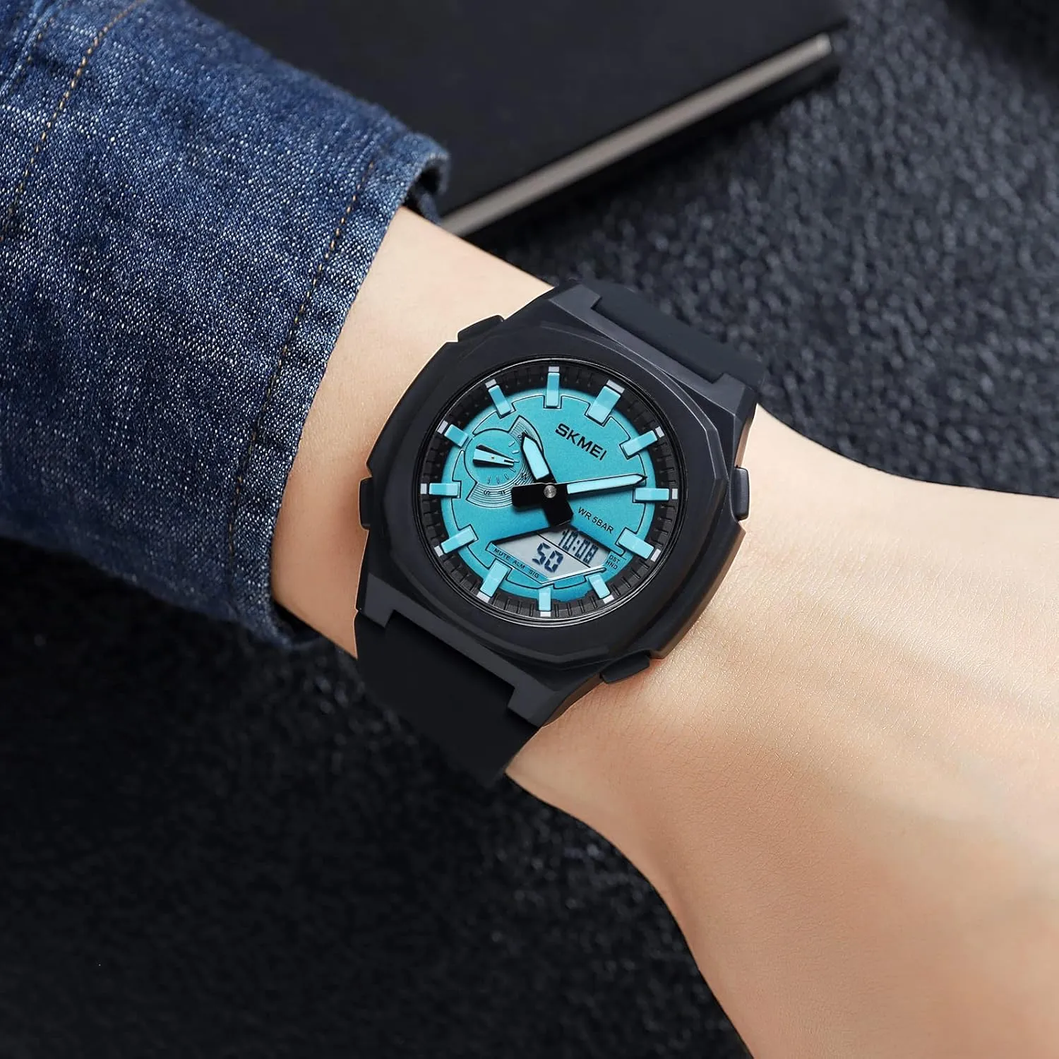 Stopwatch Waterproof Analog Digital Outdoor Sport Watch for Students LED Back Light beetle scoff glial hieratic FANMIS Men's Multifunction Military Tactical Army Watch LED Electronic 