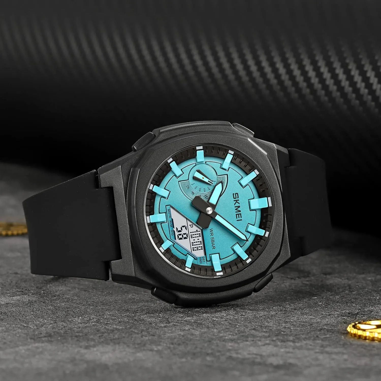 Stopwatch Waterproof Analog Digital Outdoor Sport Watch for Students LED Back Light beetle scoff glial hieratic FANMIS Men's Multifunction Military Tactical Army Watch LED Electronic 