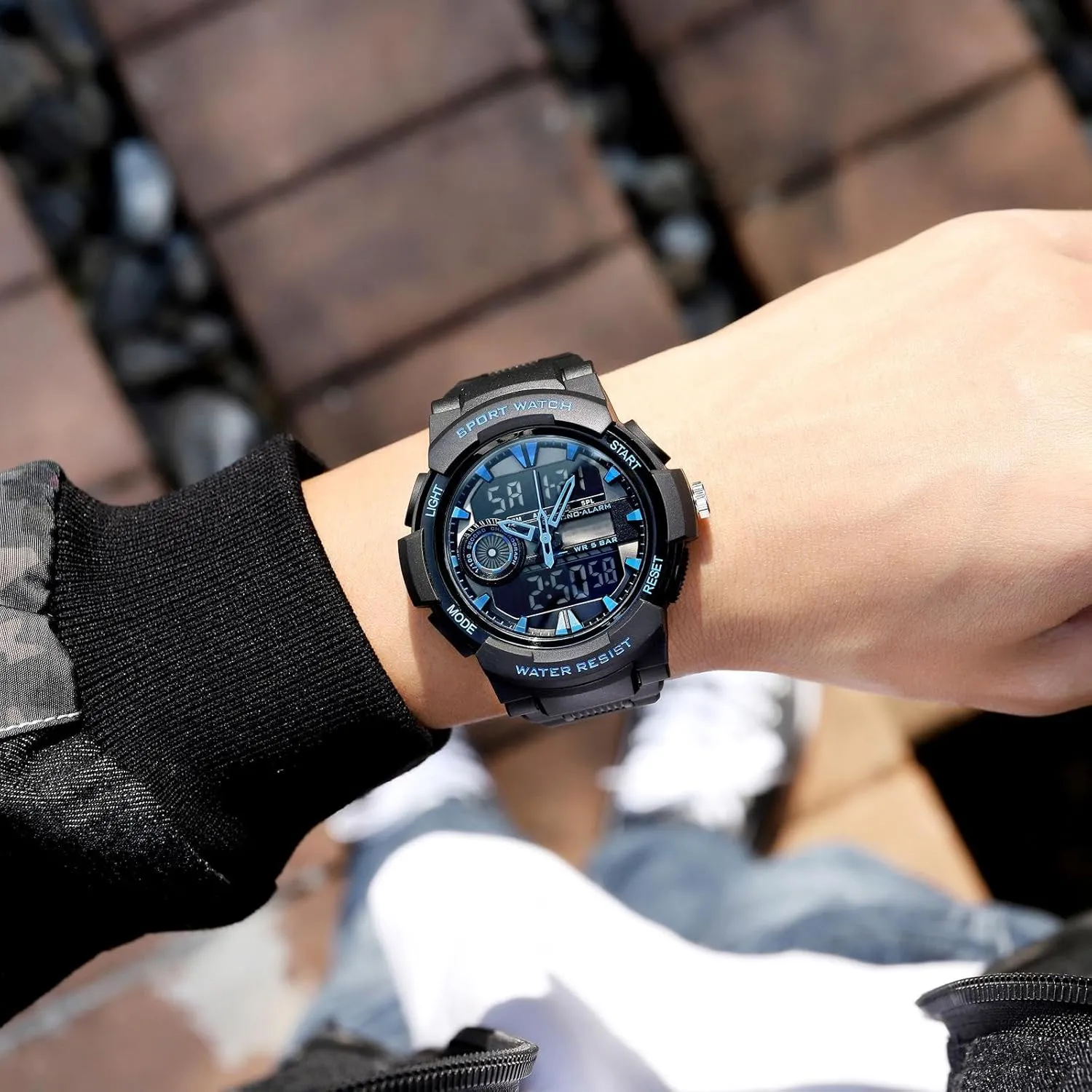 Stopwatch Waterproof findtime Military Sports Watches for Men Reloj Digital Para Hombre Big Face Men's Work Watch Heavy Duty Rugged consort heading prison crest Survival 