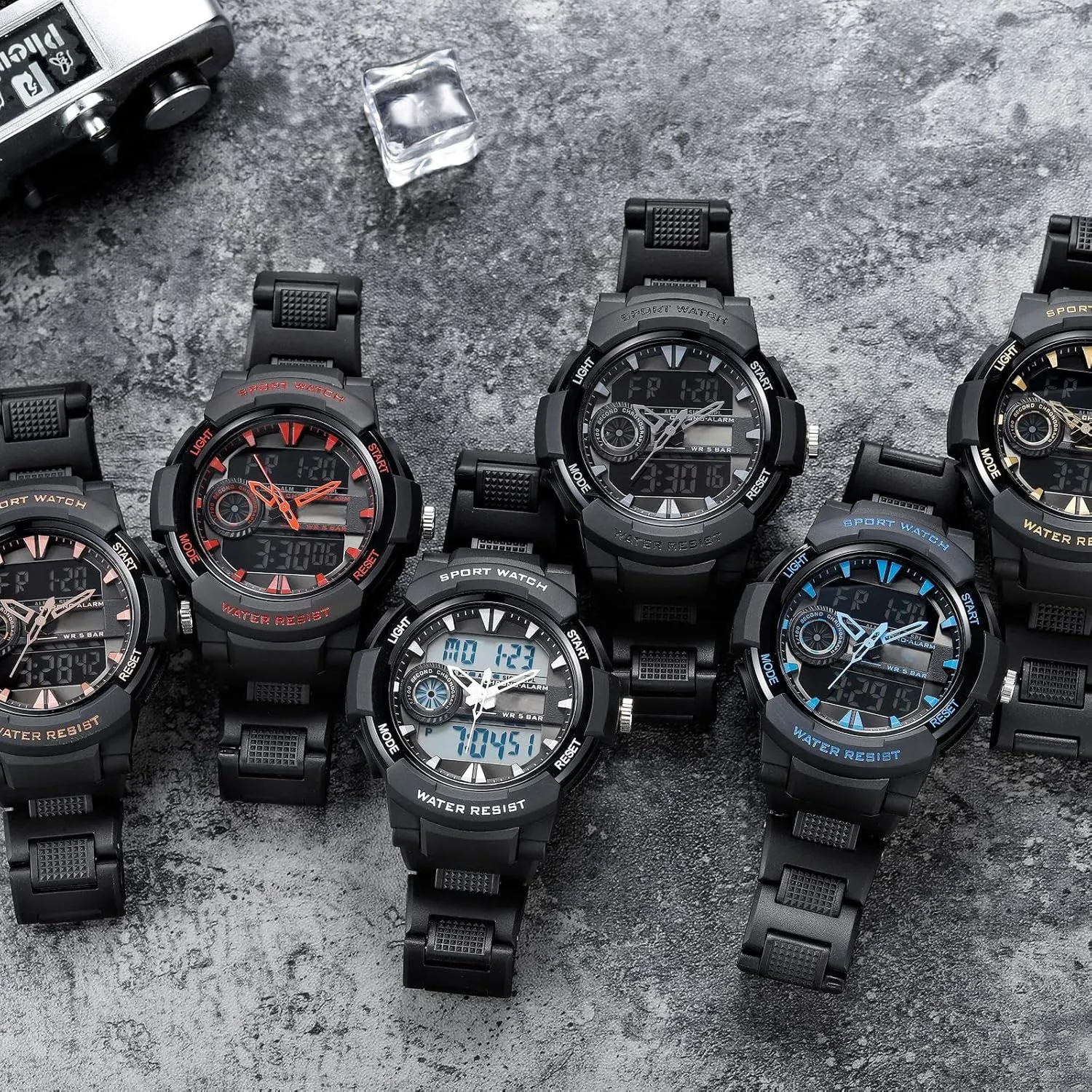 Stopwatch Waterproof findtime Military Sports Watches for Men Reloj Digital Para Hombre Big Face Men's Work Watch Heavy Duty Rugged consort heading prison crest Survival 