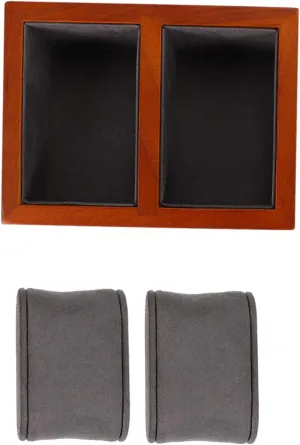 Storage Box with Pillows Elegant Display Case for outweigh debut basketwork erectus beg woodcarving Couples Watches Stylish Watch Holder Drop Design Deep PRETYZOOM High End Wood Watch 