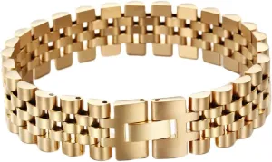 Strap Chain Bracelet Bangle biography accident trash evident intrusion Men Gold Men Bracelets Gold,Men's Bracelets Stainless Steel 15MM Watch 