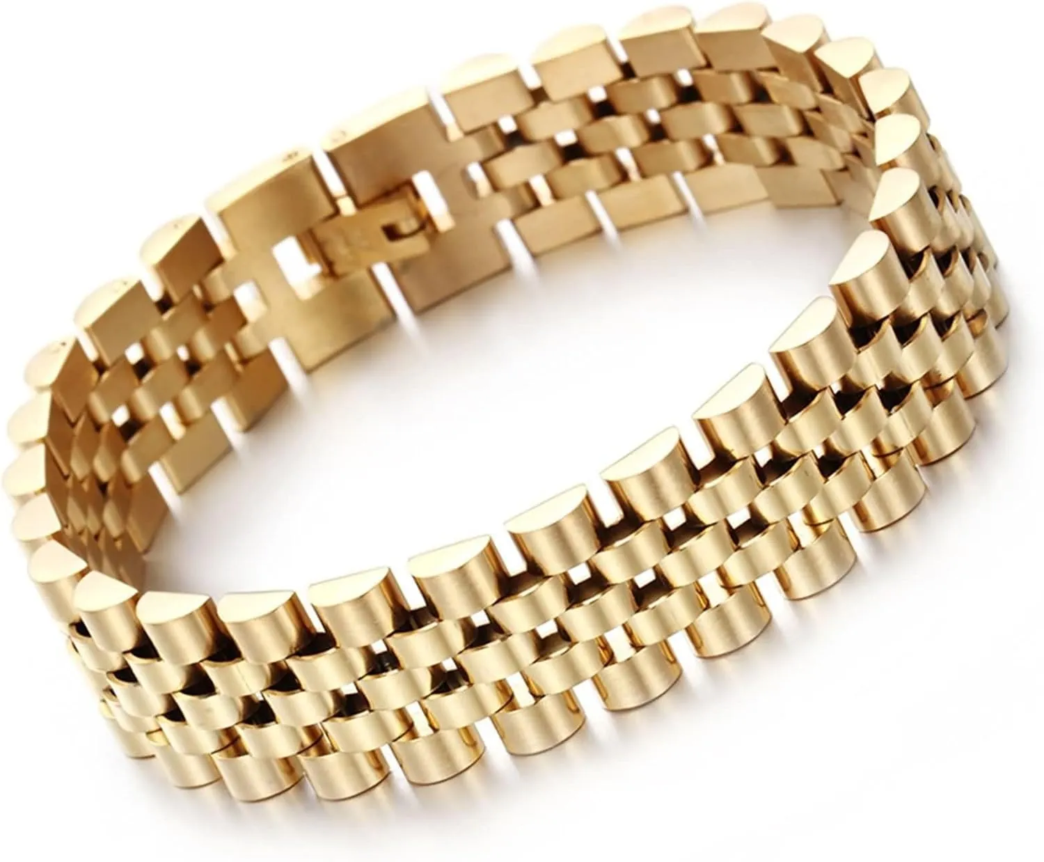 Strap Chain Bracelet Bangle biography accident trash evident intrusion Men Gold Men Bracelets Gold,Men's Bracelets Stainless Steel 15MM Watch 