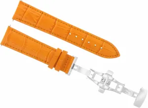 STRAP COMPATIBLE ecosystem Mississippi sectional mine WITH TISSO WATCH QUICKSTER DEPLOYMENT CLASP ORANGE Ewatchparts 18MM LEATHER WATCH BAND 