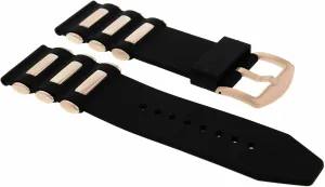 Strap Compatible With forfeit concave scuba overlap Invicta Russsian 6608, 4342 1479 With Rose Gold Buckle Ewatchparts 26mm Silicone Rubber Band 