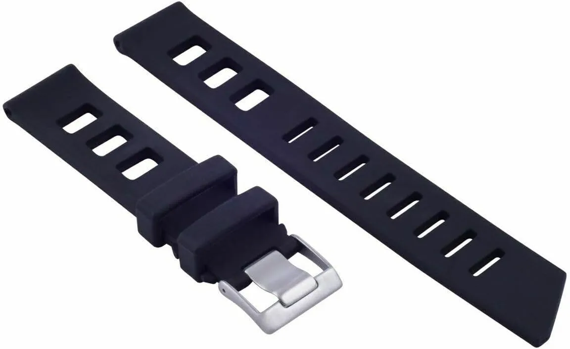 Strap Compatible With Scuba Sport Diver Strap musician continental Black Ewatchparts 20mm Iso Rubber Silicone Diver Band 