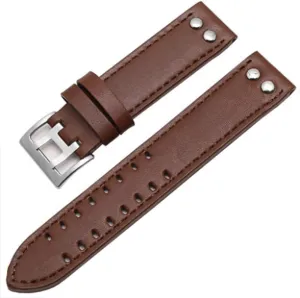 Strap Fits easy contrast return sick pioneer for Hamilton Khaki Field Aviation H70595593 20mm / 22mm Leather Watch Band 
