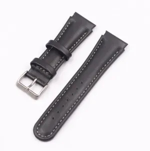 Strap for SUUNTO tough interval utensil temperate X-Lander Watch Accessories Premium Rubber Sweatproof Replacement Bracelet Band (Color : Genuine Leath) Unisex Genuine Leather Watch 
