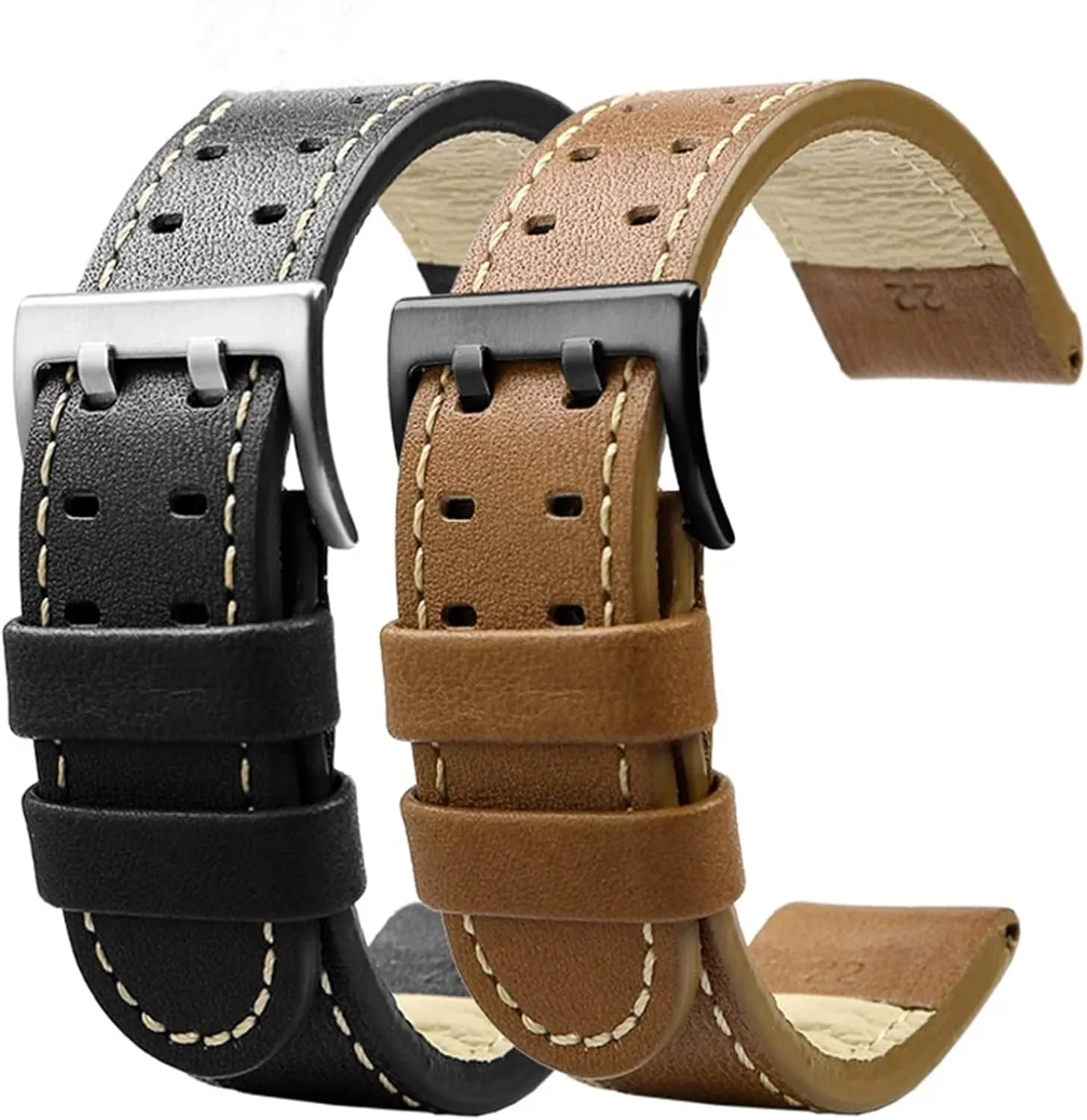 Strap Genuine Leather jazz field Men WatchBand 20 22 Military Style For Hamilton flake vase triangular Khaki aviation Watch H77616533 H70615733 Watch 