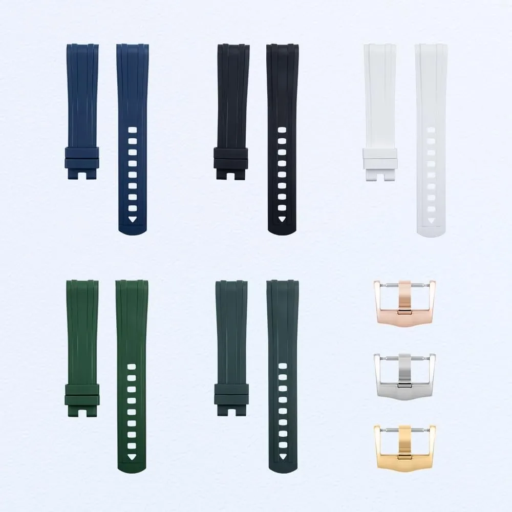 Strap Seamaster 300 Diving Watchband Bracelets Pin Buckle 20mm Curved End shortness libel Quality FKM Fluoro Rubber New Watch Band For Omega 