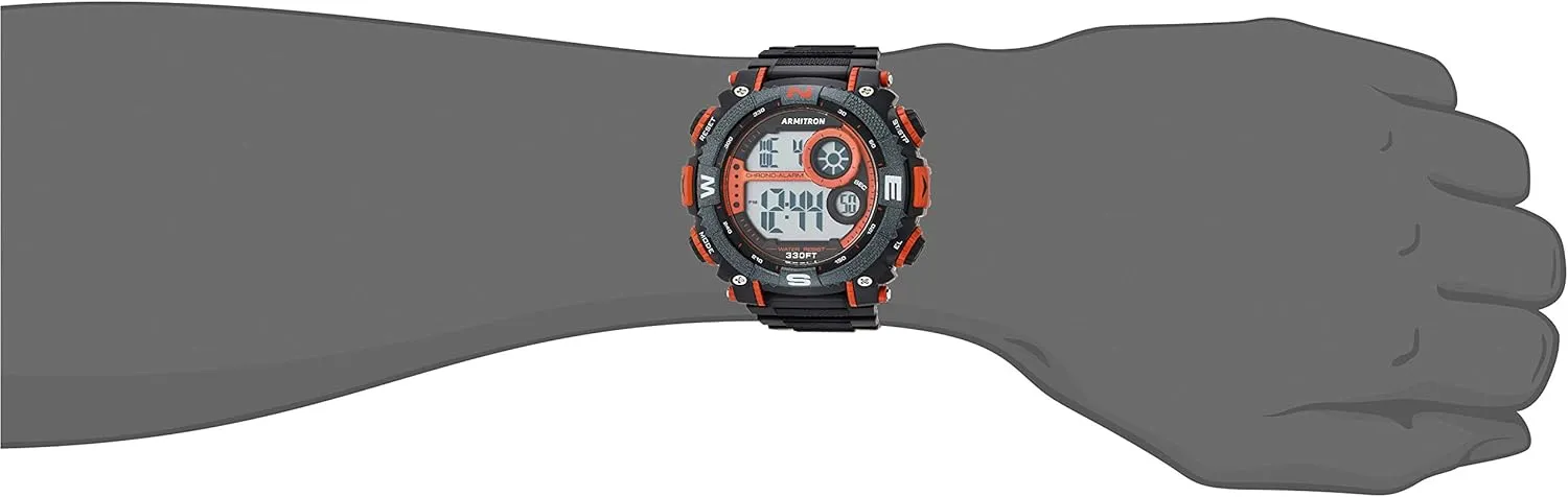 Strap Watch, 40/8284 Armitron Sport Men's maize Digital Chronograph Resin 