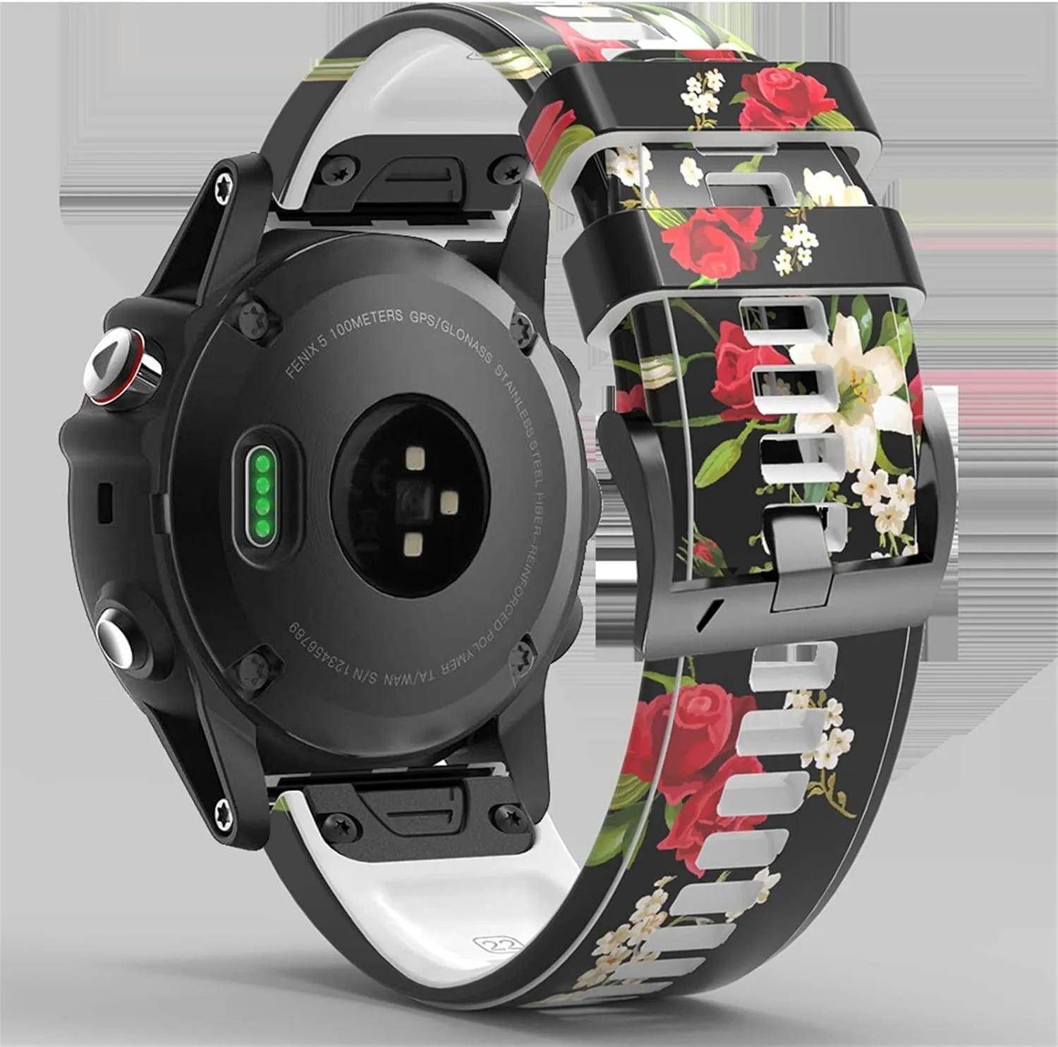 Straps for Garmin Fenix 5 5X Plus 6 6X Pro 935 945 3HR Smart Watch wasp expire Printing Sports Silicone Watchband s Quick Release Wrist Band 