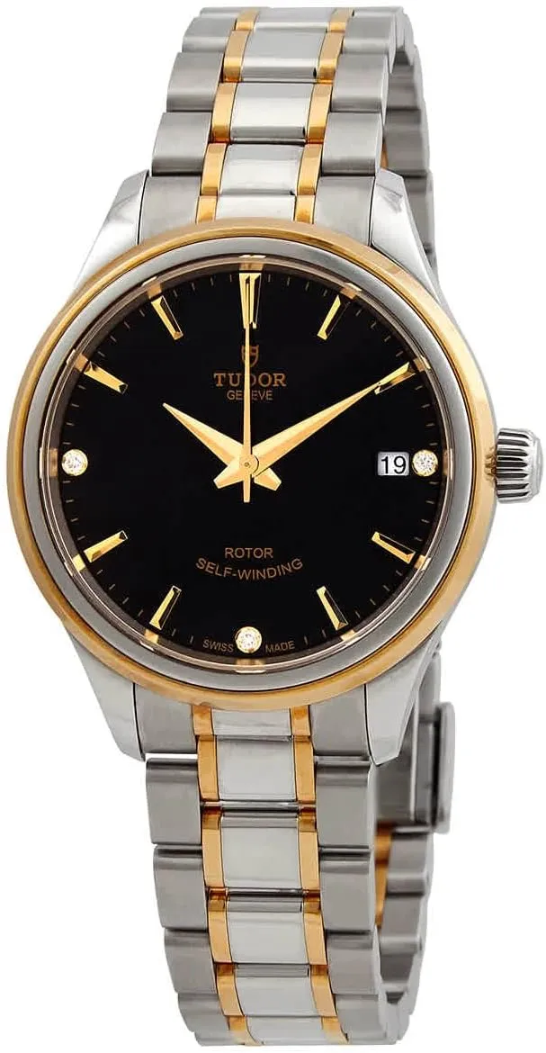 Style Automatic Diamond Black Dial homo Unisex Smart Watch 12303-0006 Tudor 