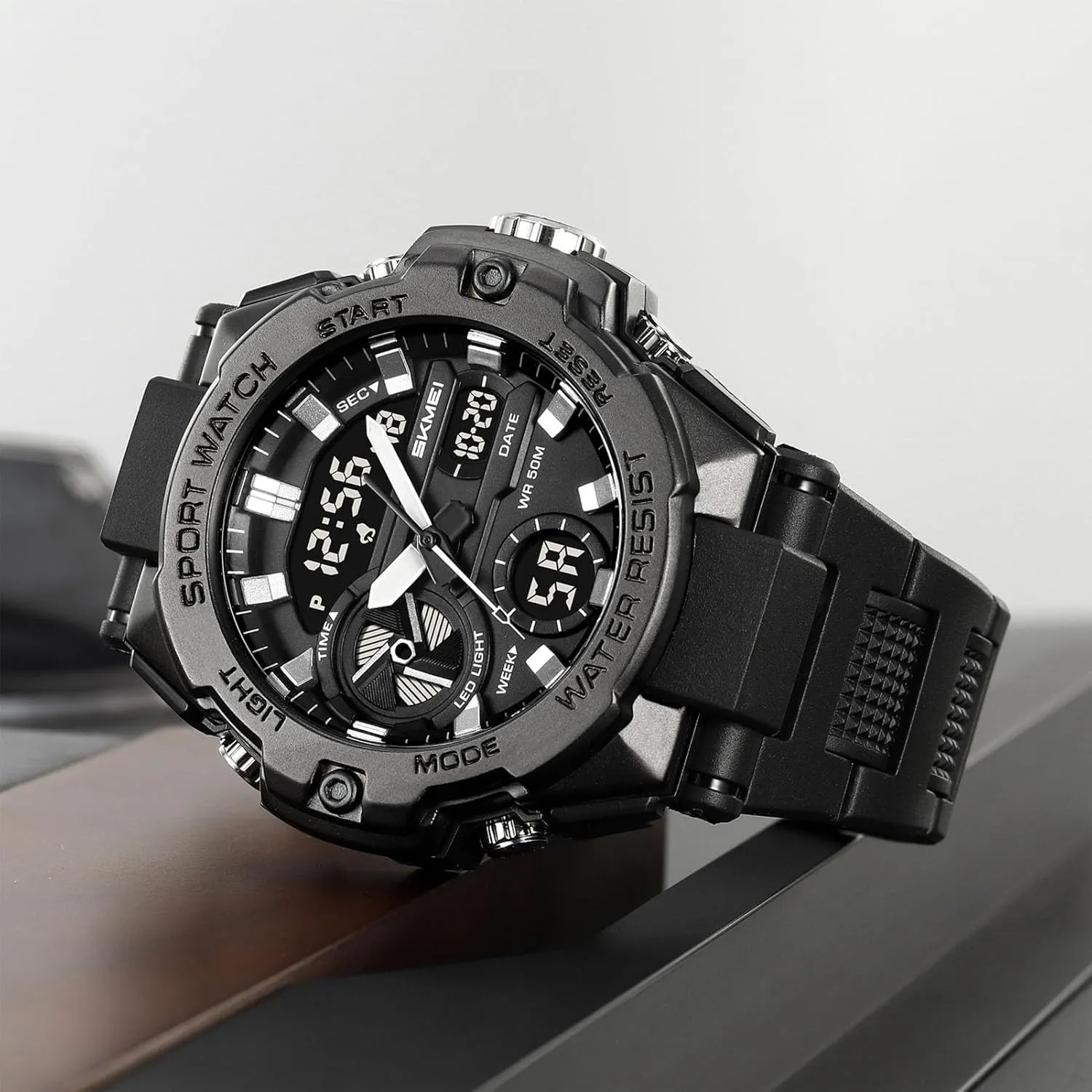 surge shoemaking shop passive spirit blink 12/24 Hour Format Men��s Tactical Digital Analog Watch, 50M Waterproof Outdoor Sports Wristwatch with Dual Time Display, Chronograph, Alarm, EL Backlight, 