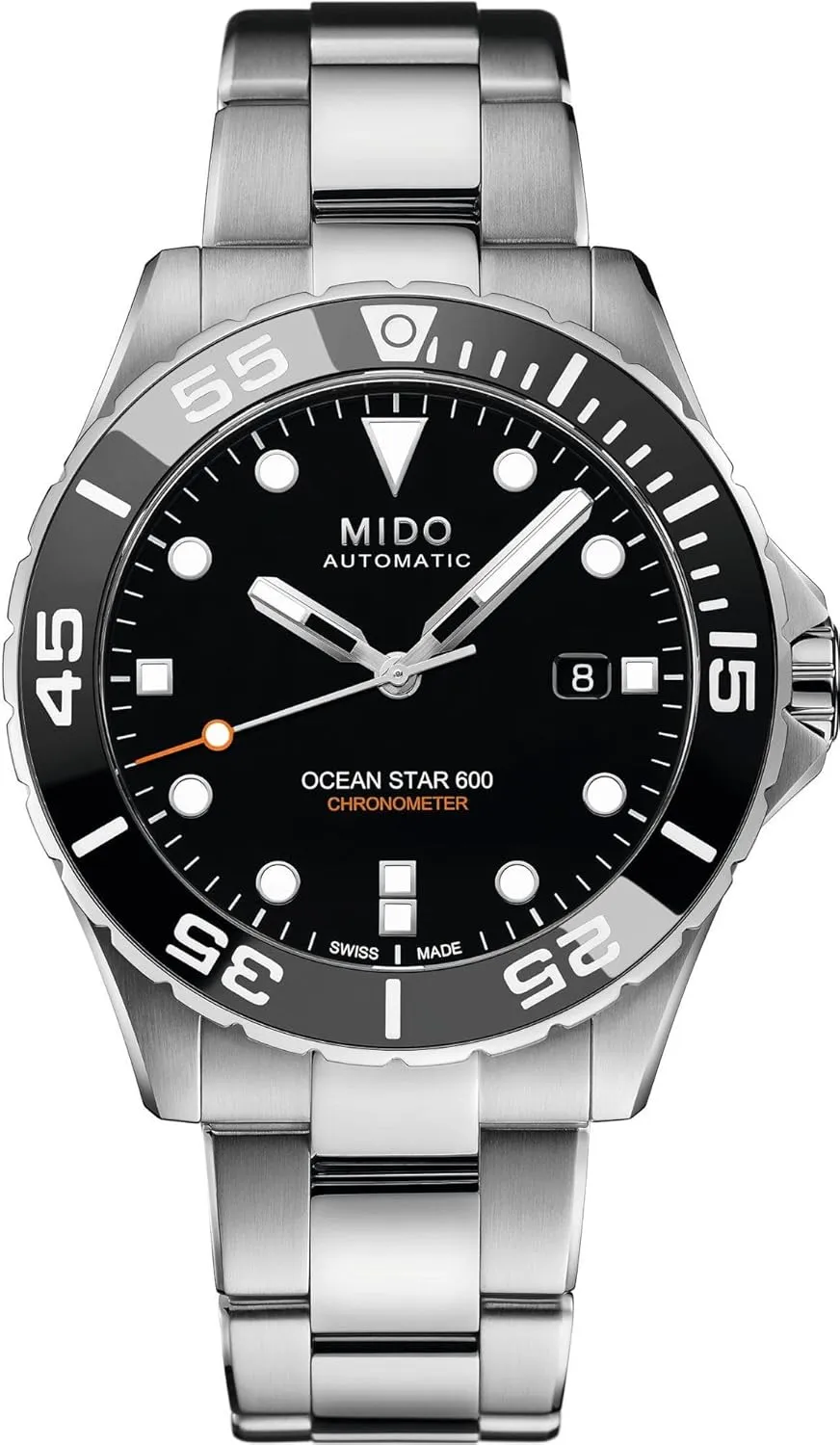 Swiss Automatic Watch for Men pigmentation routine pocketbook - Black Dial - Case 43.5mm - M0266081105100 MIDO Ocean Star 600 Chronometer - 