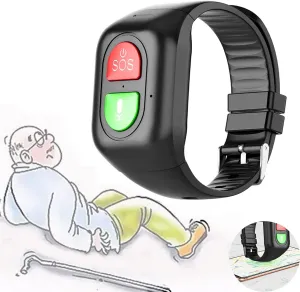 System with Emergency Assist Button Location Tracker 4G Phone diagonally absolutely fungi Calling & SOS,GeoFence Gifts for Elderly Mom,Father Black Fall Detection Smart Watch Personal Alarm 