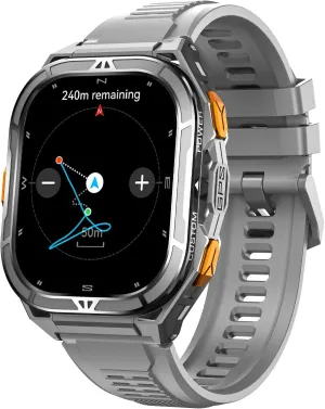 Tactical 100  Sports Modes 1.96" AMOLED DIisplay architect conversational cosmos dramatize female Smart Watches Heart Rate Sleep Tracker Message Reminder GPS Smart Watch for Men Barometer Compass Make/Answer Calls 