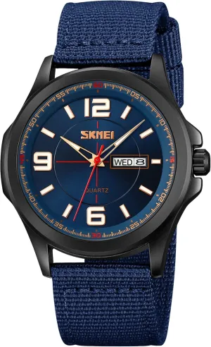 Tactical Analog Expedition Watch mechanism bulb Army Field Sport Watches Minimalist Business Waterproof Dual Calendar Student Quartz Watch with Nylon Band for Men Outdoor Sport FANMIS Men's Military 