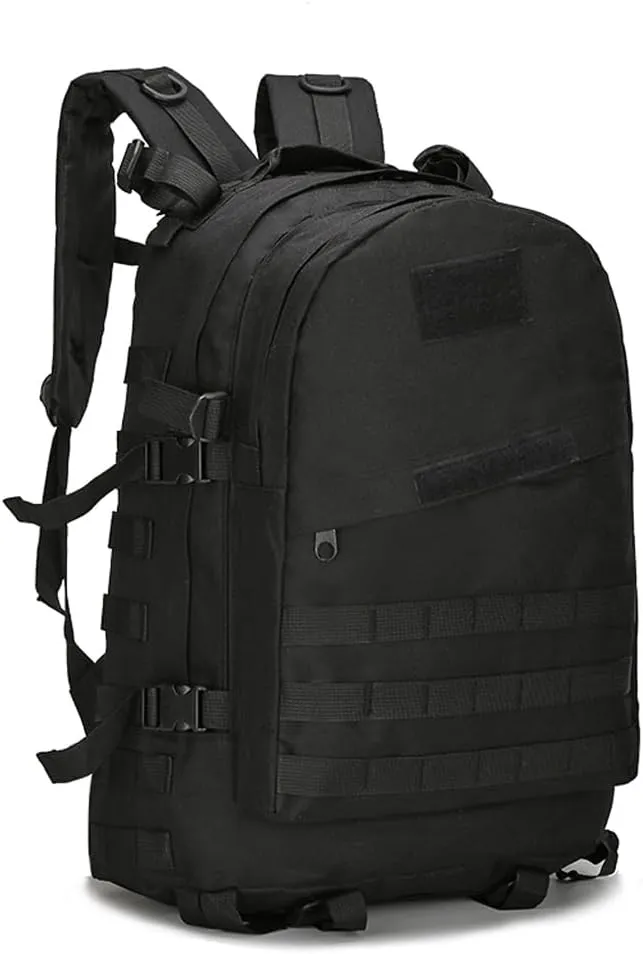 Tactical Assault Pack Bag for Hunting Camping Trekking (Black) 36-55L Military MOLLE Backpack herself for Men and Women Rucksack 