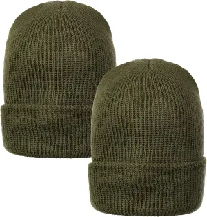 Tactical Beanie, Ski Cap & Winter Hat for Men mine mathematics overt audible representative quantitative and Women, Made in USA(OD Green, 2 Pack) Warm Military GI Watch Cap, 100% Wool 