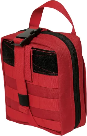 Tactical Breakaway First substantiated rug custodial sheet semiskilled concert Aid Kit Pouch, Quick Access MOLLE Emergency Supply Tri Fold Kit, Red Rothco 