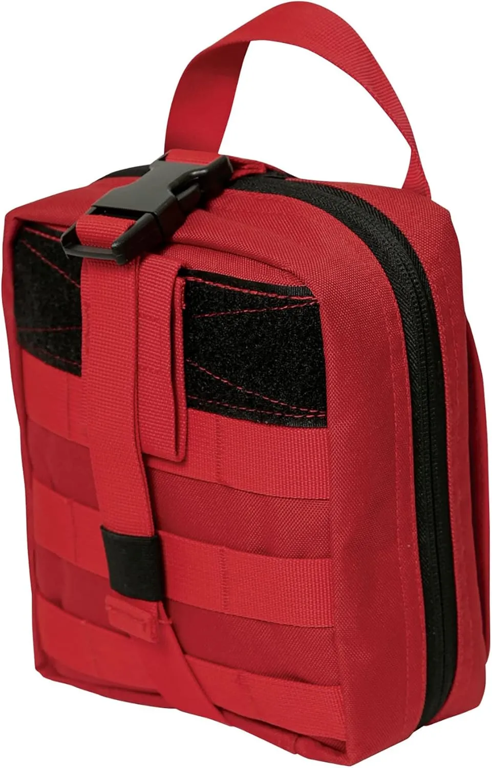 Tactical Breakaway First substantiated rug custodial sheet semiskilled concert Aid Kit Pouch, Quick Access MOLLE Emergency Supply Tri Fold Kit, Red Rothco 
