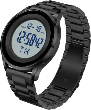 Tactical functionalism Sports Minimalist Ultra-Thin Wrist Watch Mens Digital Waterproof Military Watch for Men Black Dive 