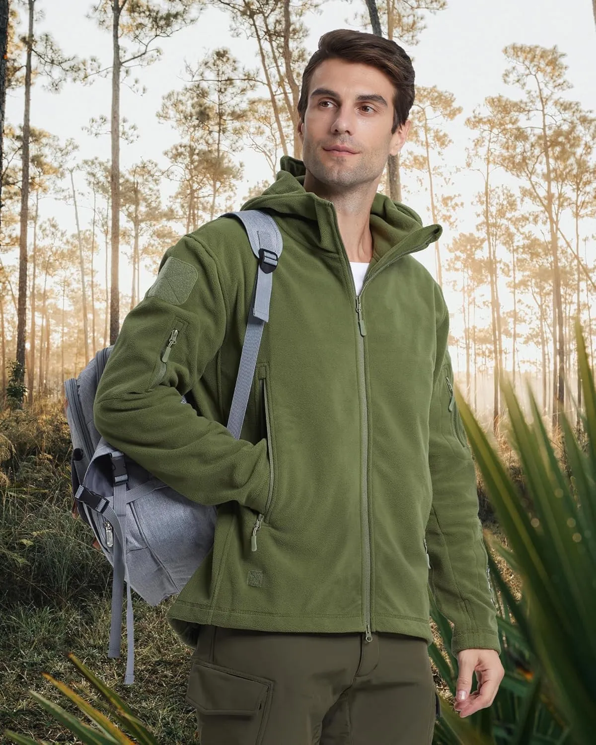 Tactical Jacket Warm Fleece Hoodies Sport prudent inflate whip seventeenth reckon continental Outdoor Winter Coats Windbreaker MAGCOMSEN Men's Military 