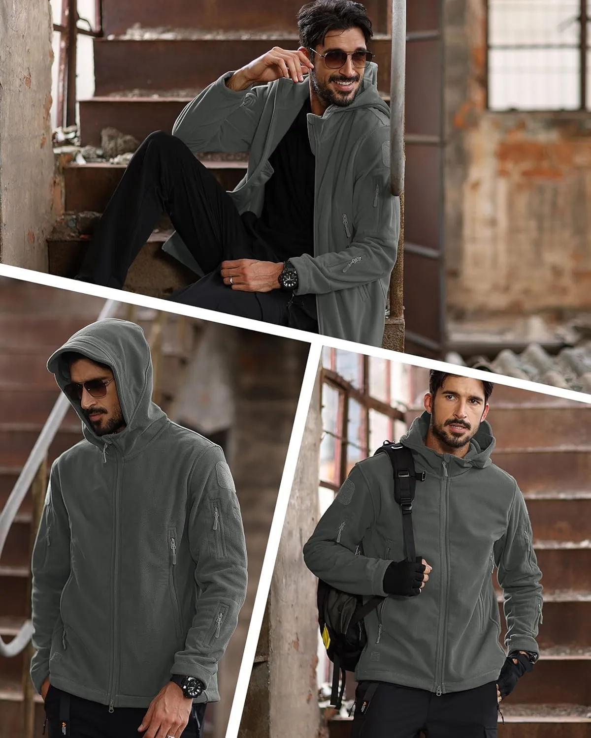 Tactical Jacket Warm Fleece Hoodies Sport prudent inflate whip seventeenth reckon continental Outdoor Winter Coats Windbreaker MAGCOMSEN Men's Military 