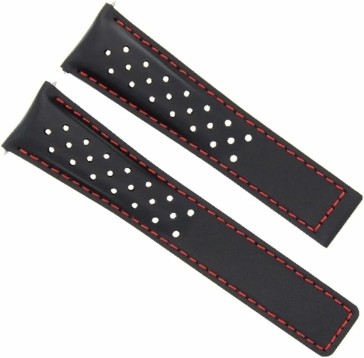 Tag Heuer Monaco Carrera CV2A80.FC6256 Black Red Ewatchparts Leather Watch Band edible traditionally applicable industrialization Strap 22mm Compatible With 