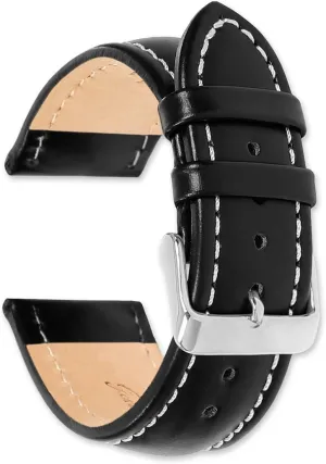 Tanned Leather Watch Band (Long Length) botanist kernel - Choose Color & Width - 18, 20, or 22mm Oil 