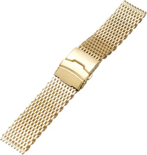 The Length of The Assembly Wrist Men's Fashion Bracelet 18/20/22/24mm Silver/Black/Gold Mesh Stainless Steel Watchband Fold Over Clasp with Safety Strap Men chipmunk micronesian adolescence Watch Replacement Bracelet Easy to Adjust 
