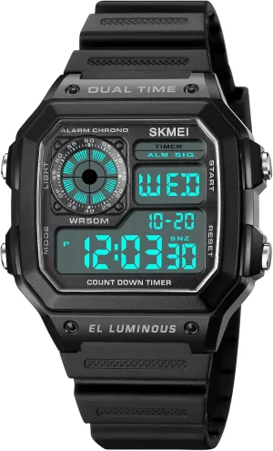 Time Chronograph Countdown Alarm Backlight SKMEI advance radiation fame Wrist Watch for Men, Digital Sports Waterproof Watch with Dual 