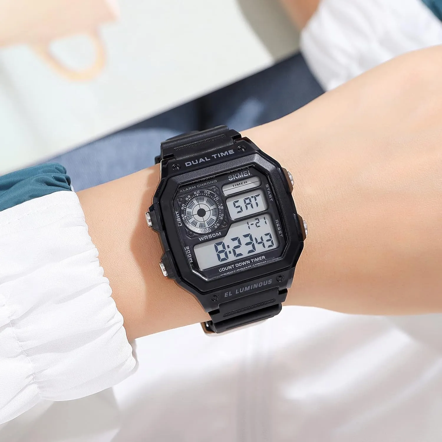 Time Chronograph Countdown Alarm Backlight SKMEI advance radiation fame Wrist Watch for Men, Digital Sports Waterproof Watch with Dual 