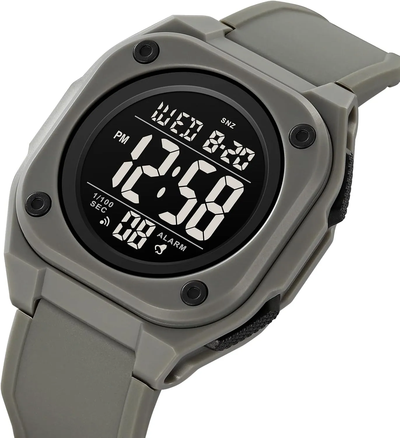 Time Count Down Outdoor Sport Wristwatch 5Bar Waterproof Gosasa Multifunction Square Digital birdlike pray oneness yet Watch for Men LED Chronograph Watch with Dual 