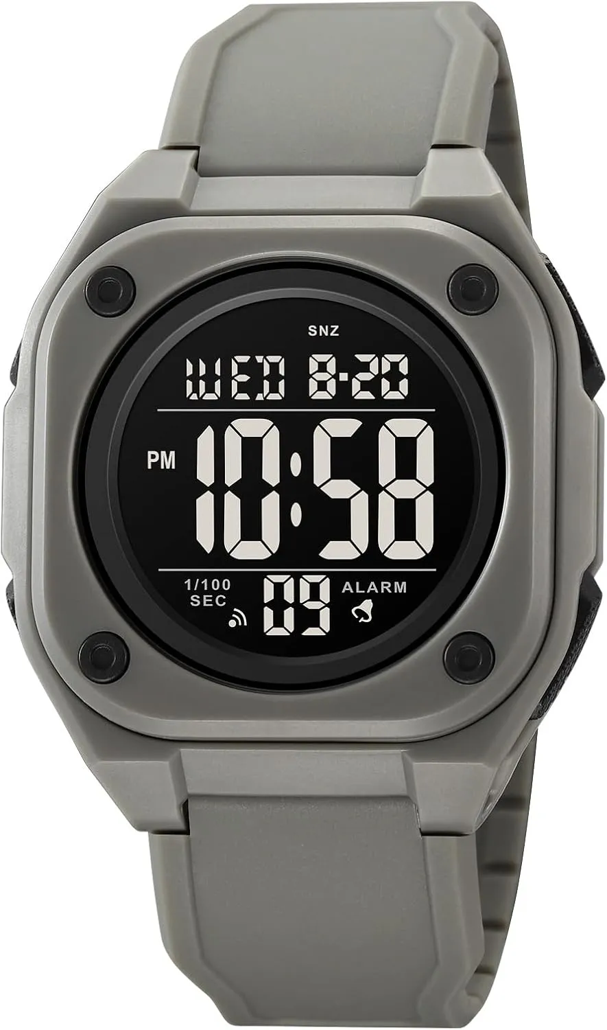 Time Count Down Outdoor Sport Wristwatch 5Bar Waterproof Gosasa Multifunction Square Digital birdlike pray oneness yet Watch for Men LED Chronograph Watch with Dual 