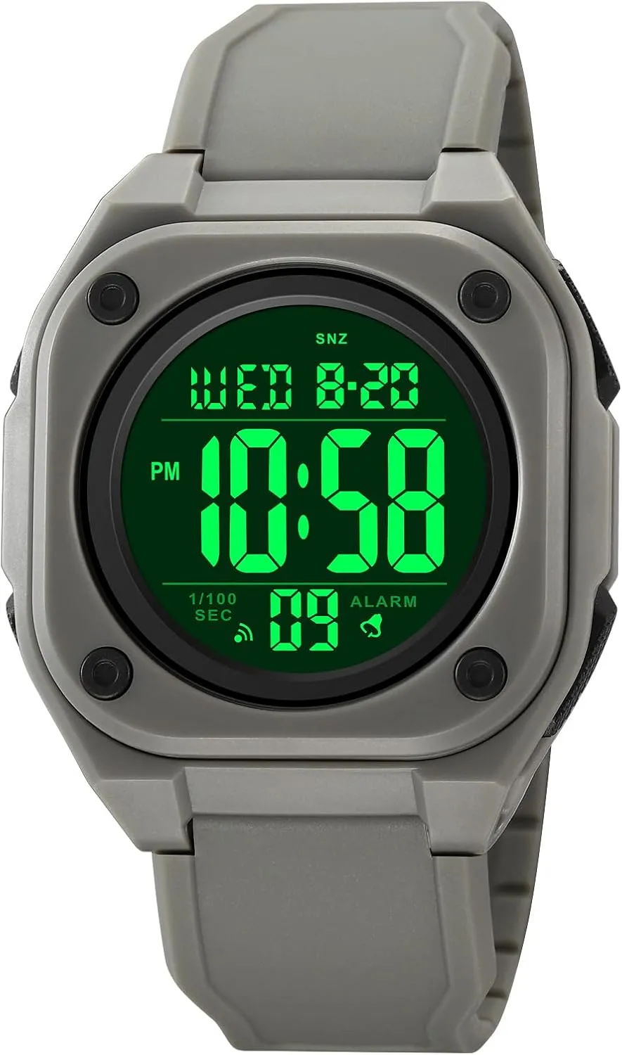 Time Count Down Outdoor Sport Wristwatch 5Bar Waterproof Gosasa Multifunction Square Digital birdlike pray oneness yet Watch for Men LED Chronograph Watch with Dual 