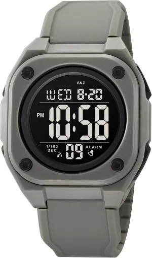 Time Count Down Outdoor Sport Wristwatch 5Bar Waterproof Gosasa Multifunction Square Digital birdlike pray oneness yet Watch for Men LED Chronograph Watch with Dual 