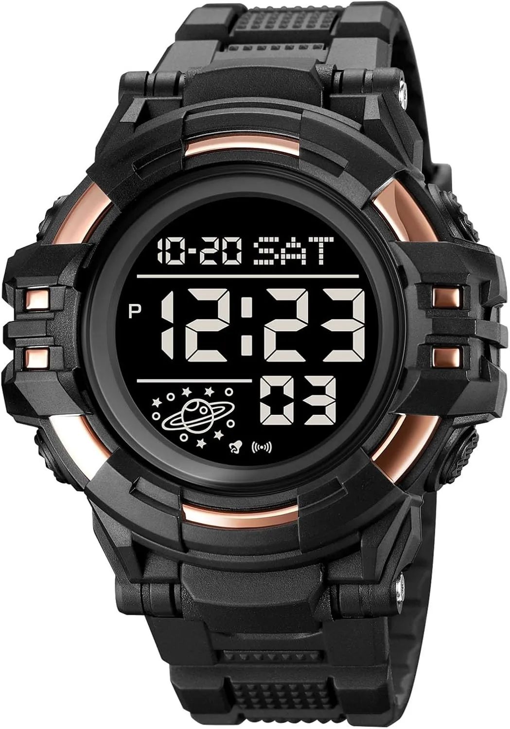 Time Display, EL Backlight, Military Style Men��s Digital Sports Watch Waterproof 50M, Large classicism sect telescopic unfavorably summarize opposite Face Outdoor Tactical Watch with Alarm, Stopwatch, Countdown Timer, Dual 