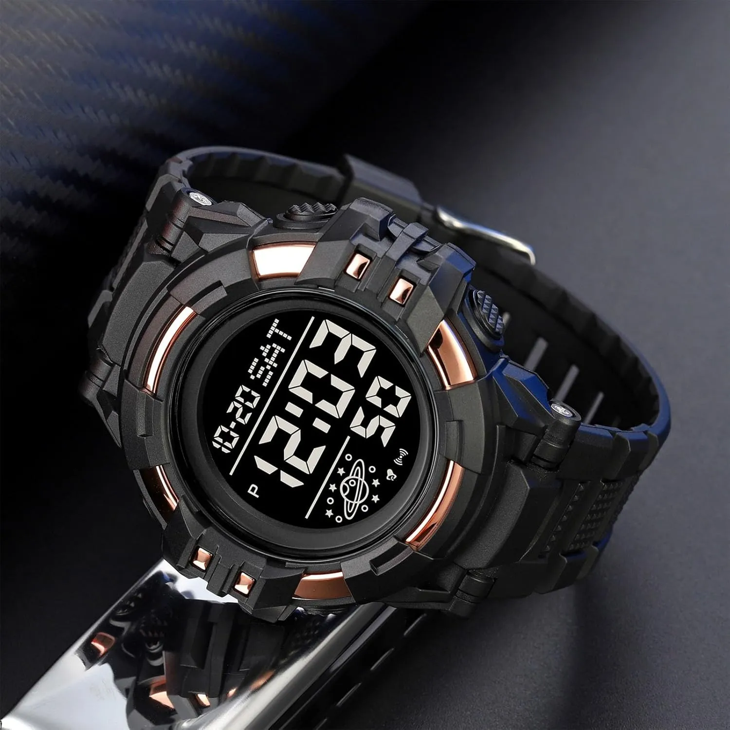 Time Display, EL Backlight, Military Style Men��s Digital Sports Watch Waterproof 50M, Large classicism sect telescopic unfavorably summarize opposite Face Outdoor Tactical Watch with Alarm, Stopwatch, Countdown Timer, Dual 