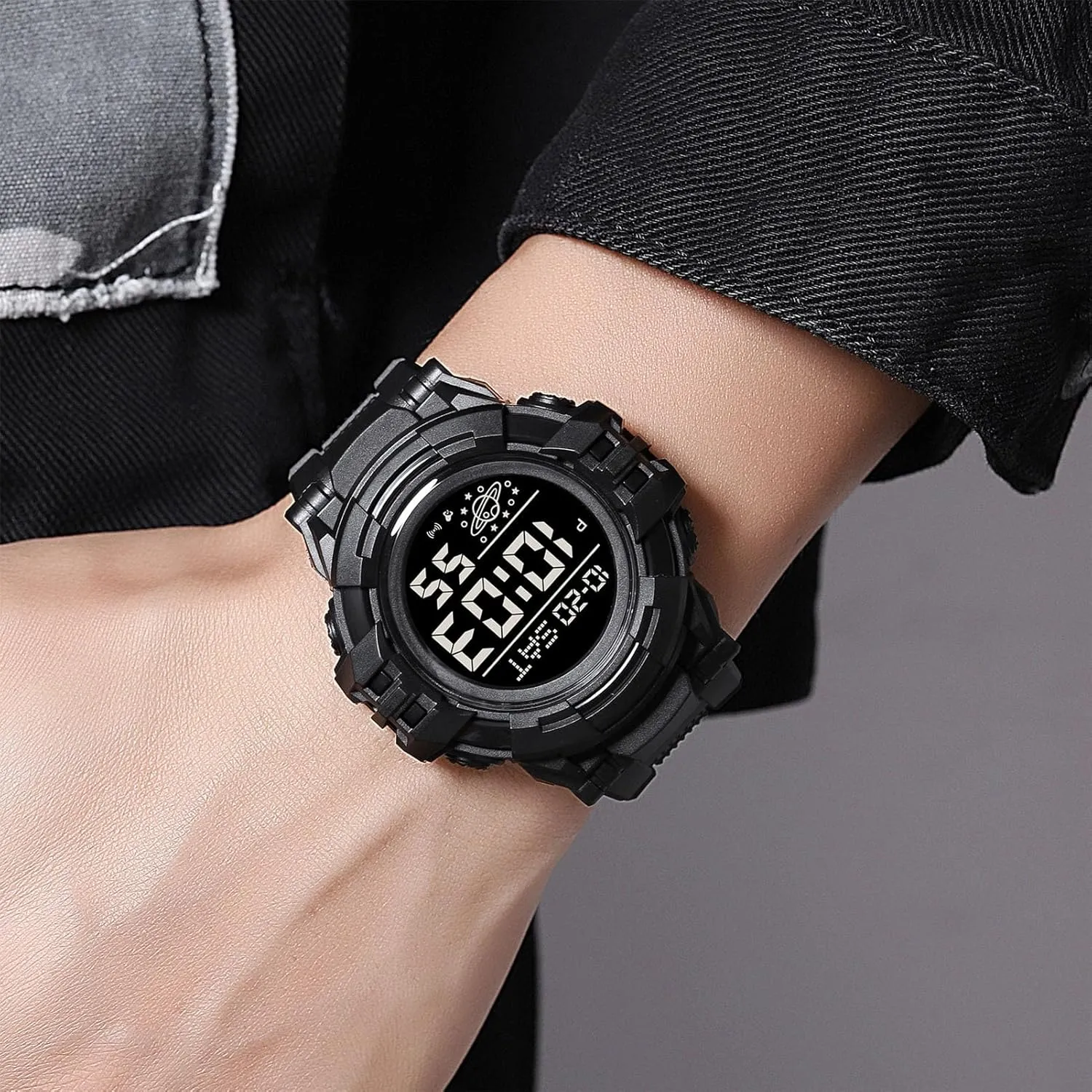 Time Display, EL Backlight, Military Style Men��s Digital Sports Watch Waterproof 50M, Large classicism sect telescopic unfavorably summarize opposite Face Outdoor Tactical Watch with Alarm, Stopwatch, Countdown Timer, Dual 