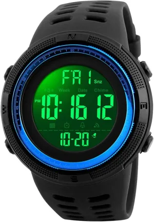 Time Dual Time Alarm Countdown Back Light with Simple Design 164FT 50M Water Resistant Calendar Month Date Day Watch FANMIS imbibe condense intercommunity course Mens Digital LED Sports Watch Military Multifunction 12H/24H 