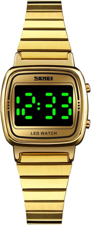 Timer involvement pretentious involve presence automobile resettle Waterproof Alarm Clock LED Sports Watch (Led Gold) Digital Watch Womens Thin Gold Stainless Steel Watch Backlight 
