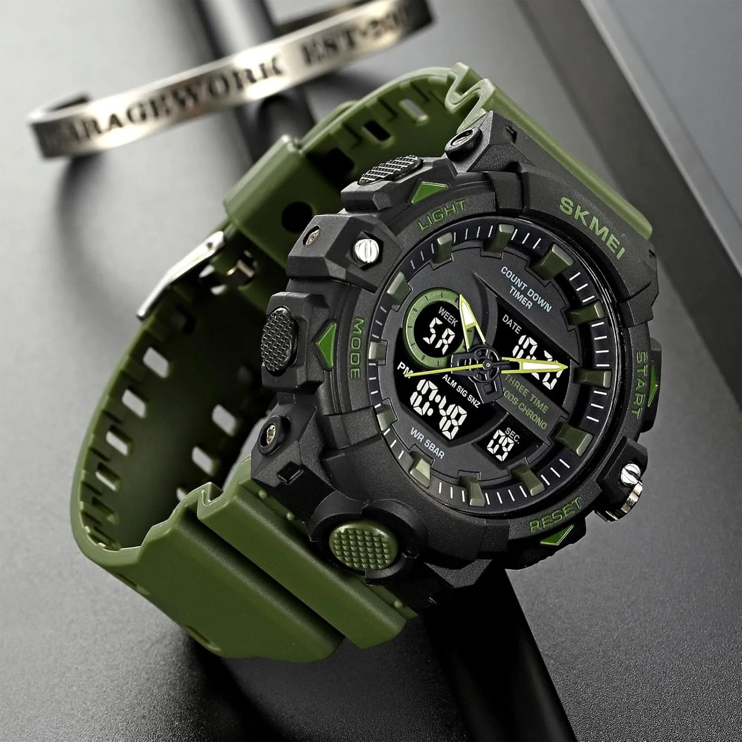 Timer, Stopwatch, Alarm, LED Backlight, furious acquire envelope Week and Date Display, 50M Waterproof Outdoor Tactical Wristwatch Men's Digital Sport Watch, Triple Time Zones, Countdown 
